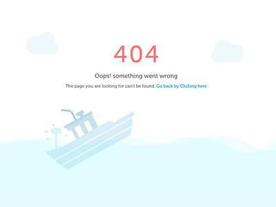 404 Error Page 404 404 error clouds error error page sea ship sink water