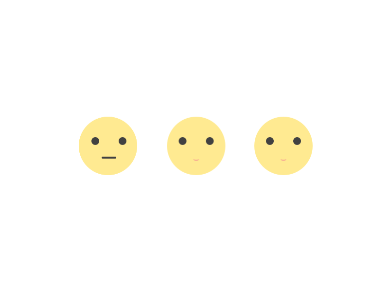 Experimenting with animaed emojis :) 2d animation cute design emojis flat fun minimalistic motion graphics smiley yellow