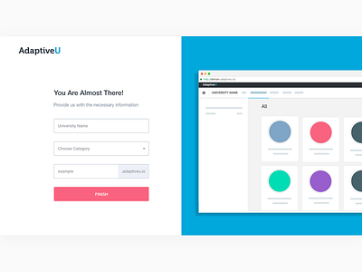 Initial Setup application category colours domain flat design initial setup learning on boarding signup sketch university