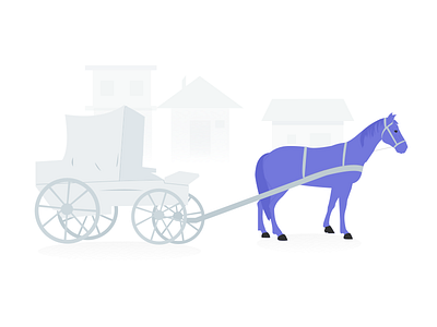 Illustration for a explainer video design flat design graphic design horse horse cart illustration minimal sketch vishnu