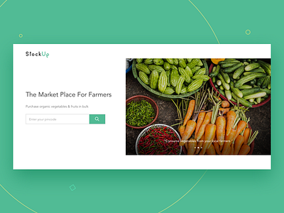 Landing Page e commerce farmer flat ui google landing page minimal search sketch ui ux vegetables