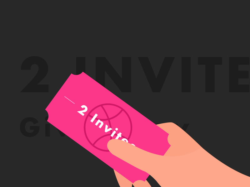 2x Dribbble Invites Give -away animation dribbble dribbble invites give away invite motion