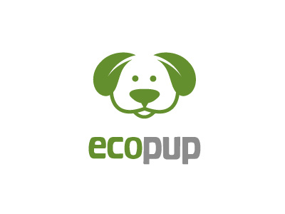 EcoPup dog eco green logo