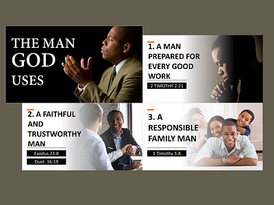 The Man God Uses branding design graphic design illustration powerpoint presentation slides typography