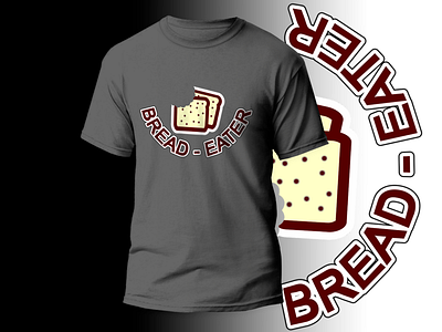 Bread-eater Tshirt branding clothing design illustration t shirt typography ui