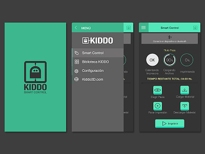 Kiddo App Remote 3d print app application branding design interface ios layout mobile ui