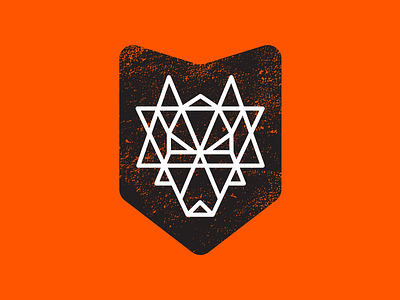 Wolf Logomark animals black dog geometric logo logomark orange rounded vector white wolf