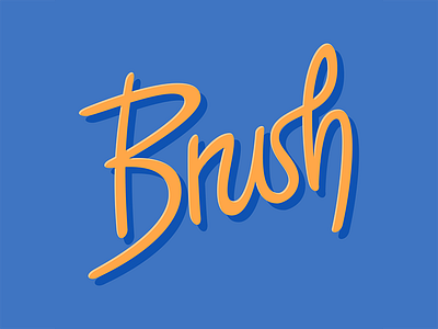 'Brush' Lettering brush colorful flat font illustration illustrator lettering simple typography vector