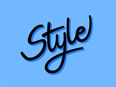 'Style' Lettering colorful flat font illustration illustrator lettering simple style typography vector