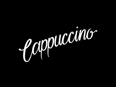 'Cappuccino' black cappuccino flat font illustration illustrator lettering simple type typography vector white