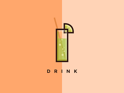 Drink Illustration 2d colorful flat icon illustration illustrator simple type vector