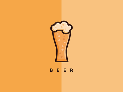 Beer Illustration 2d colorful flat icon illustration illustrator simple type vector