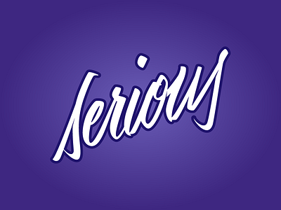 'serious' Lettering brush pen colorful flat font illustration illustrator lettering serious type typography vector