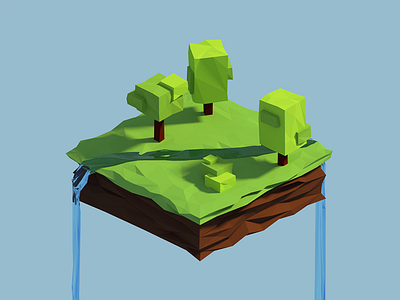 Low Poly Piece Of Land