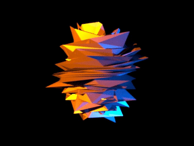 Displaced Sphere 3d abstract animation blender colorful displace ease gif light loop sphere