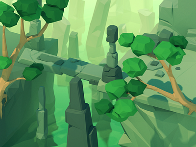Low Poly Isometric Landscape [WIP]