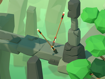 Low Poly Spears II - Detail Shot