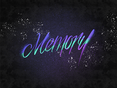 'Memory' Lettering brushpen calligraphy font handdrawn handlettering ipad lettering procreate type typography