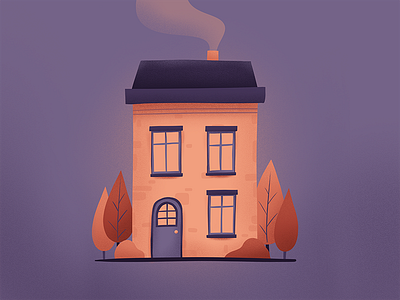 Procreate House Illustration II flat house illustration ipad ipadpro noise procreate