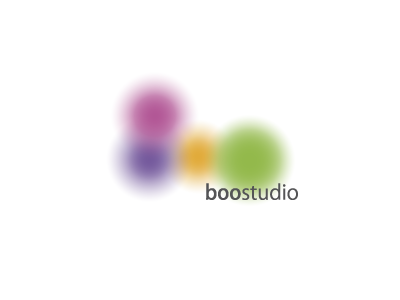 Boo-studio aerography blur boo circle gradient logo paint sign studio