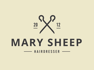 Mary Sheep2 crook logo scissors