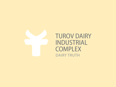 Turov Dairy Industrial Complex 3 cheese cow dairy logo milk