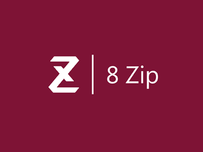 8 Zip 8 archiver eight logo minimal style windows8 zip
