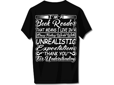 Book Reader T-shirt Design booklover branding design graphic design illustration t shirt typography vector