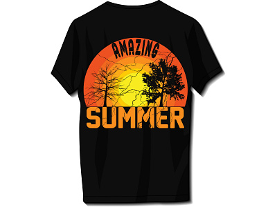 Summer T-Shirt Design amazing branding design graphic design illustration logo motion graphics summer t shirt typography vector