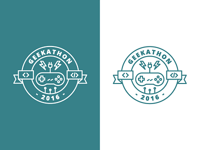 Geekathon Logo Concept badge concept design development game dev icon iconography logo