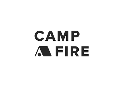 Camp fire. camping design fire illustration logo nature