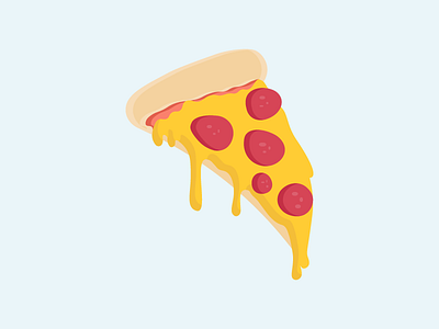 Just a nice cheesy slice illustration pizza rebound vector