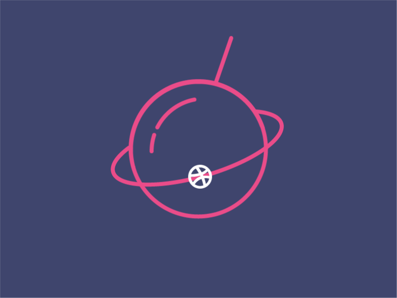 One Dribbble invite to go! animation dribbble dribbble invite illustration invite invites planet space