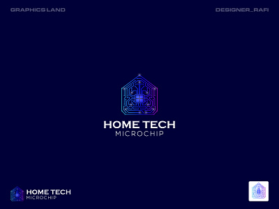 Tech home Chip Logo Design