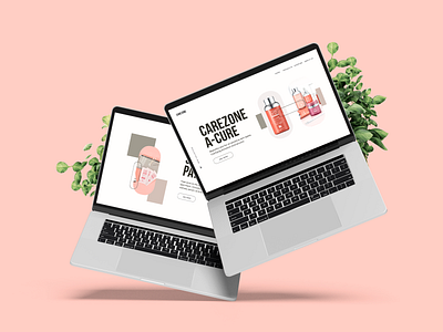 Cosmetic Product Landing Page Design beauty industry branding cosmetic design landing page mockup product page ui ux uxui