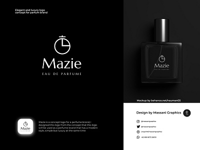 Elegant Parfume Logo Concept "Mazie" branding design logo parfume