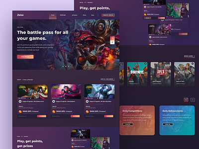Zelos Gaming website redesign