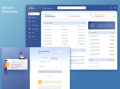 Privat Banking banking dashboard finance redesigned ui ux
