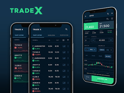 tradeX market stocks trade ui ux