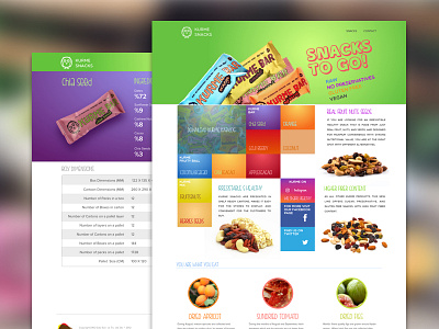 nutrition snack landing page