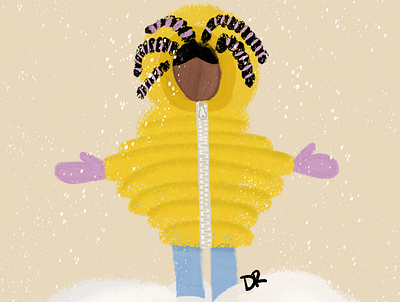 Snow day design illustration procreate