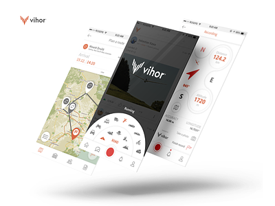 Vihor App * IA / UX / UI android app ios logo minimalistic mobile ui user experience user interface ux web