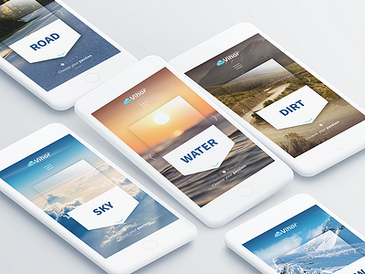 Vihor * Landing page for mobile app