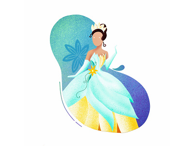 (20/100) Disney princess #7: Tiana character design designchallenge disney disney princess girl illustration tiana