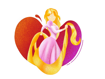 (26/100) Disney princess #11: Rapunzel character design designchallenge disney disney princess girl illustration rapunzel