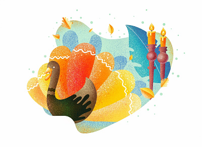 (35/100) Weekly design challenge: Thanksgiving designchallenge dinner illustration thanksgiving turkey