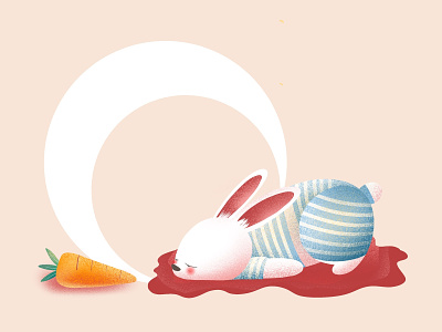 (85/100) Bleeding bunny bleeding blood bunny carrot designchallenge illustration rabbit