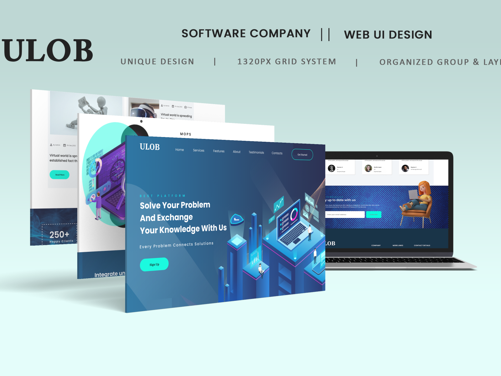 Software Company Web UI Design by yeasmin nargis on Dribbble