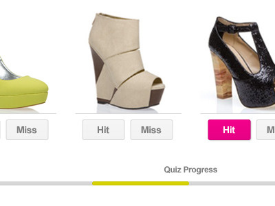 Style Quiz color ecommerce facebook fashion green photoshop pink retail shoes social yellow