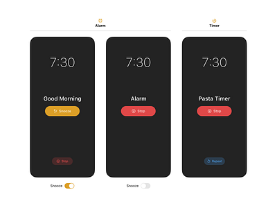 Fixing the iPhone Timer and Alarm UI apple buttons glaceable interface ios iphone lock screen sleep snooze ui